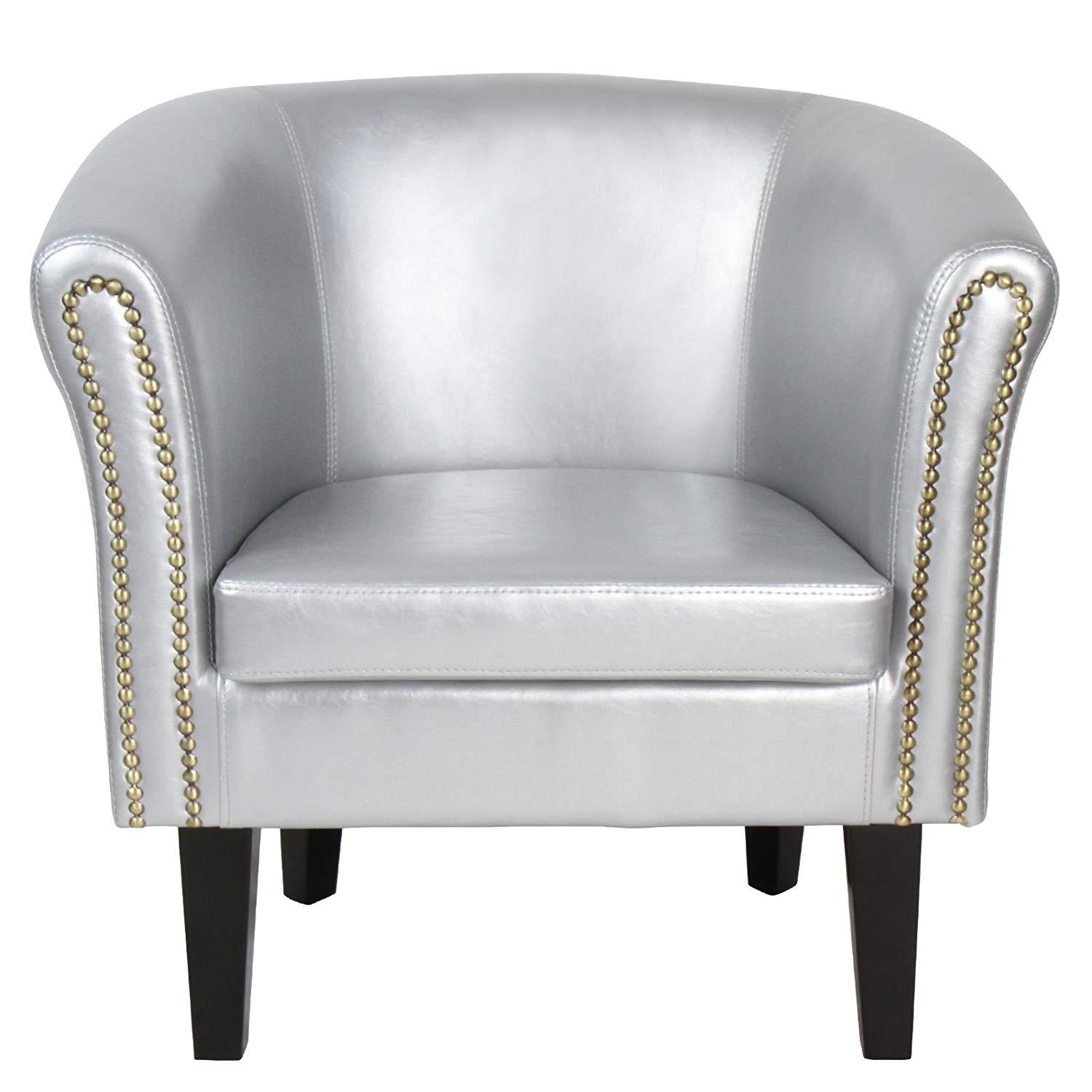 Chesterfield fotelj - siv poceni