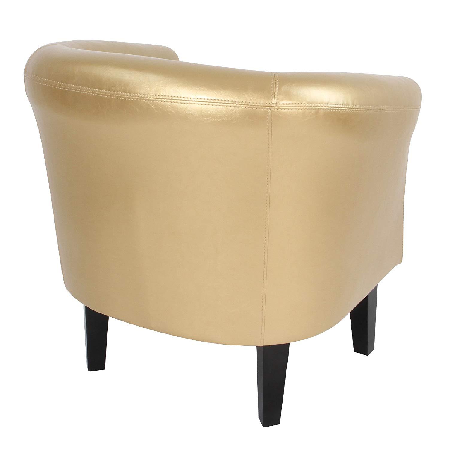 Chesterfield fotelj s taborejem - zlat poceni