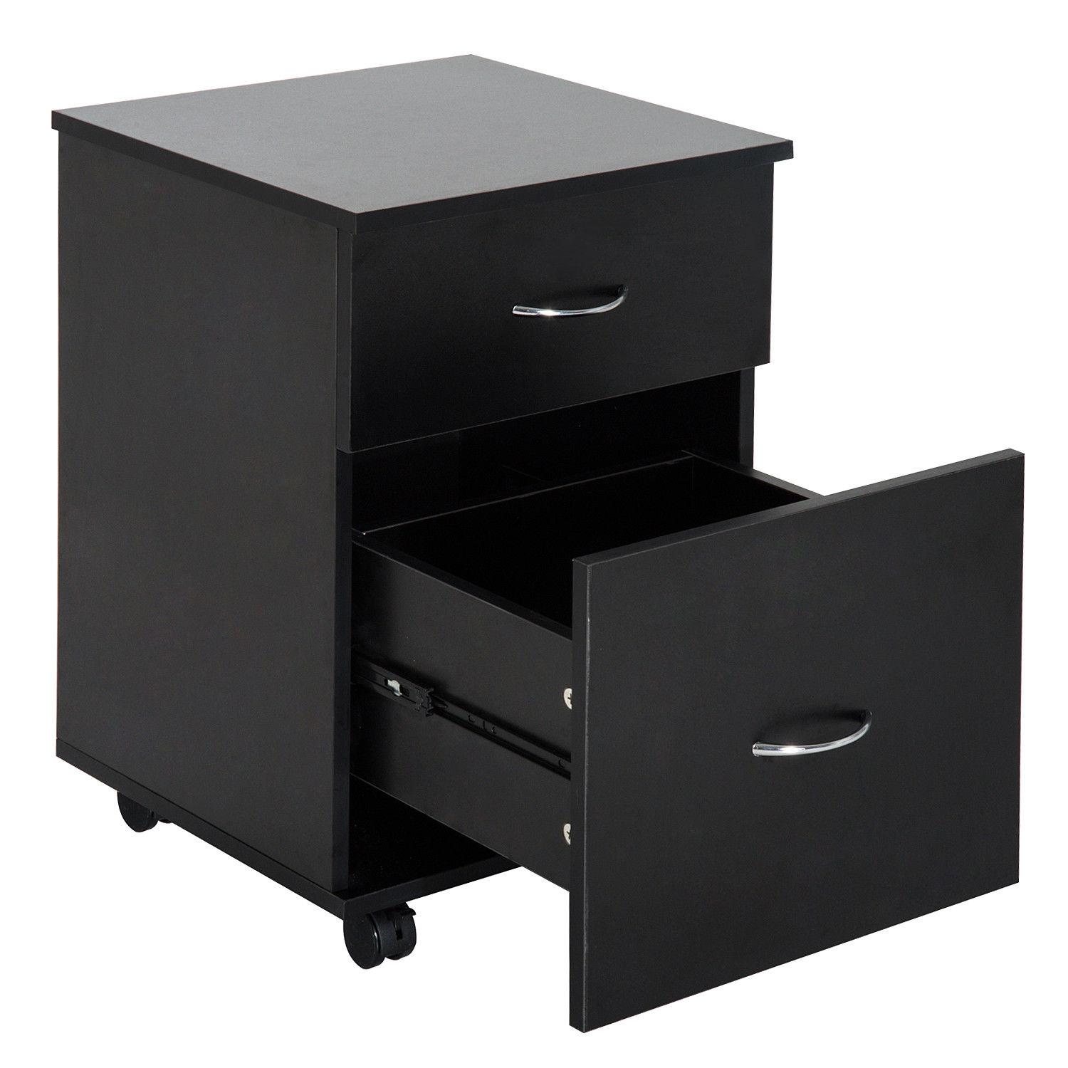 Črn predalnik z dvema predaloma